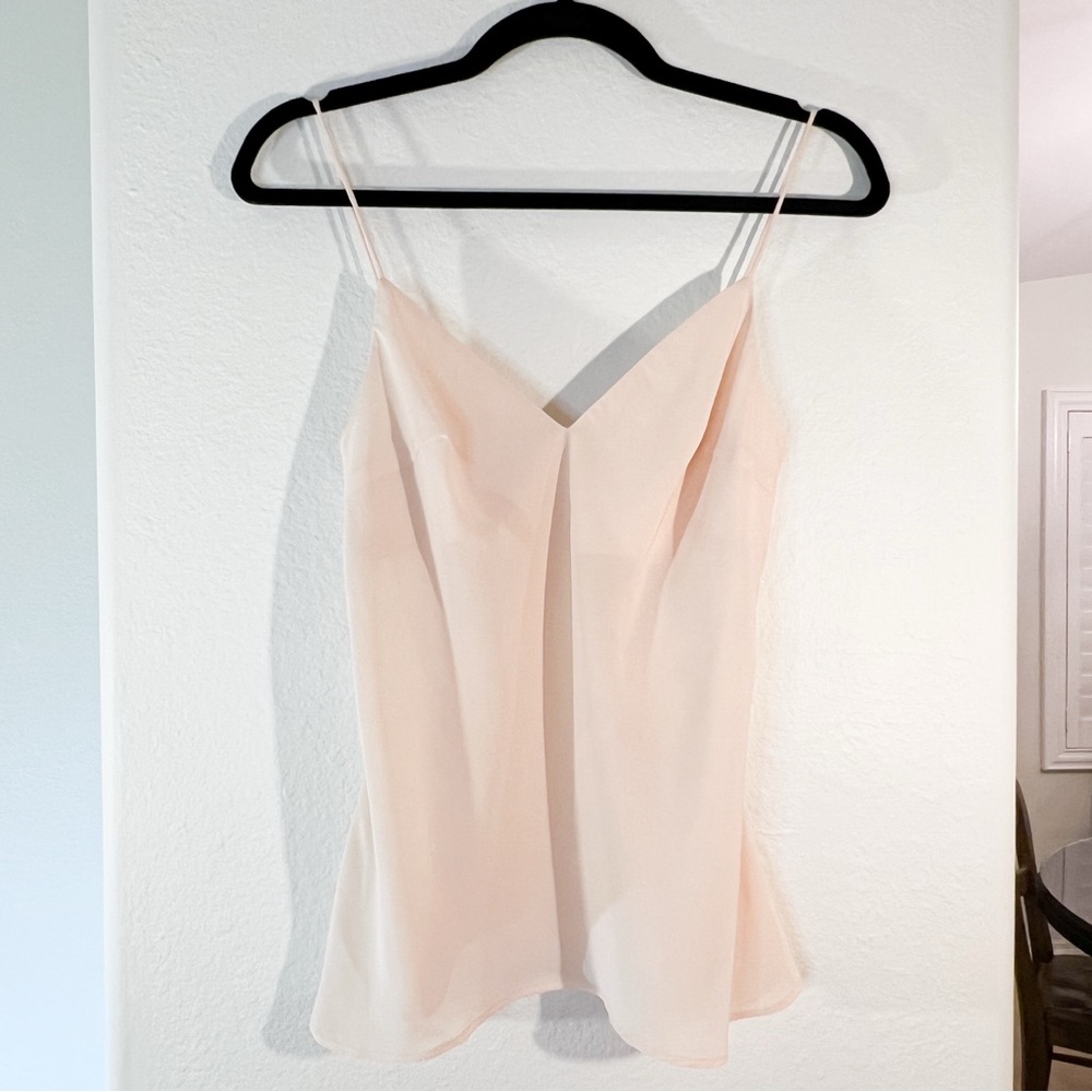 ACLER Baby Pink Flowy V-Neck Camisole Top, Size Small